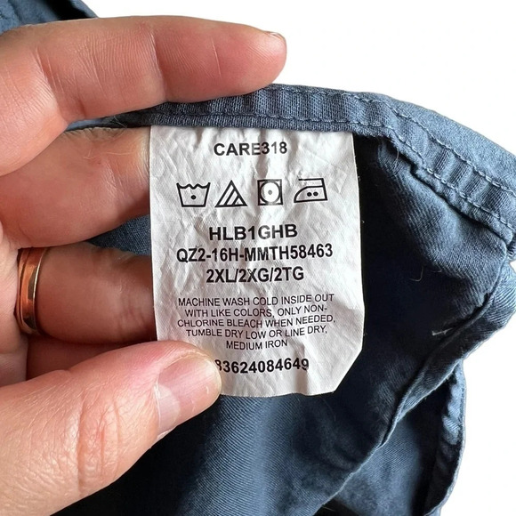 Wrangler • Blue Long Sleeve Classic Woven Shirt - Picture 4 of 6